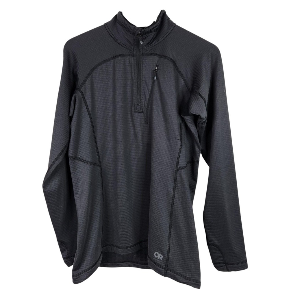 OUTDOOR RESEARCH Vigor Pullover Womens XL Black Fleece 1/4 Zip Long Sleeve Top
